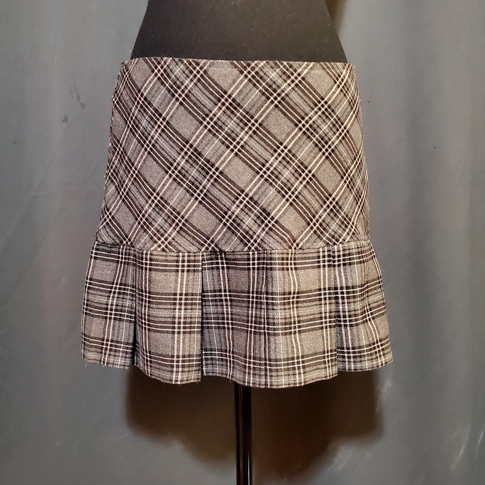 Tracy Evans Pleated Plaid Skirt Size 9